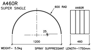 Aluminium Super Single Truck Mudguard